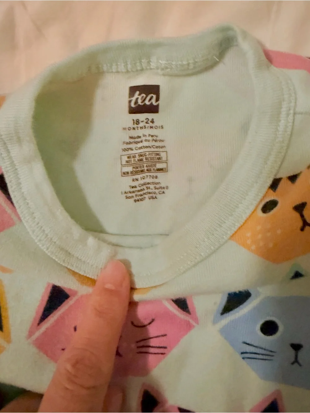 Tea Collection Kids Pajamas-set of 2 Cat Prints